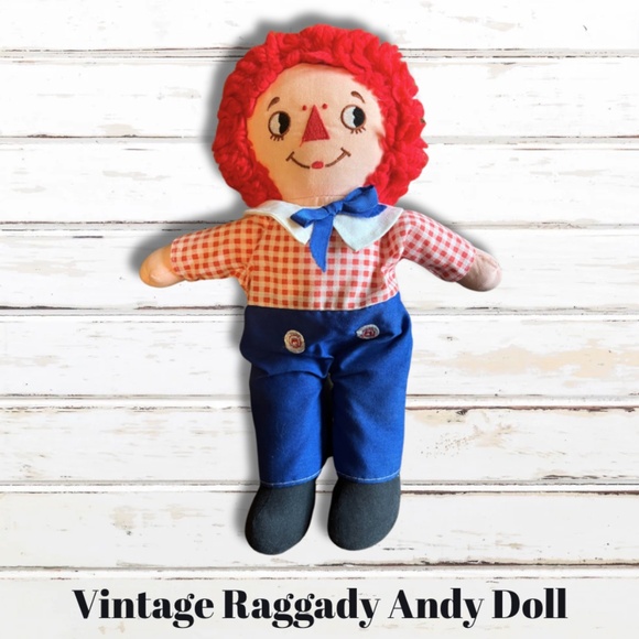 Raggedy Andy ~12” VINTAGE Cloth Doll Applause Brand Rag Doll - Picture 1 of 5